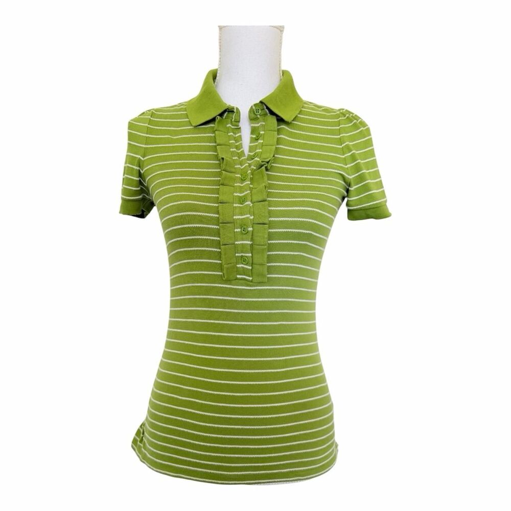 Authentic Vintage Women's Juicy Couture Ruffled Polo Size P
